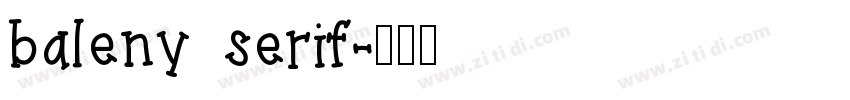 baleny serif字体转换